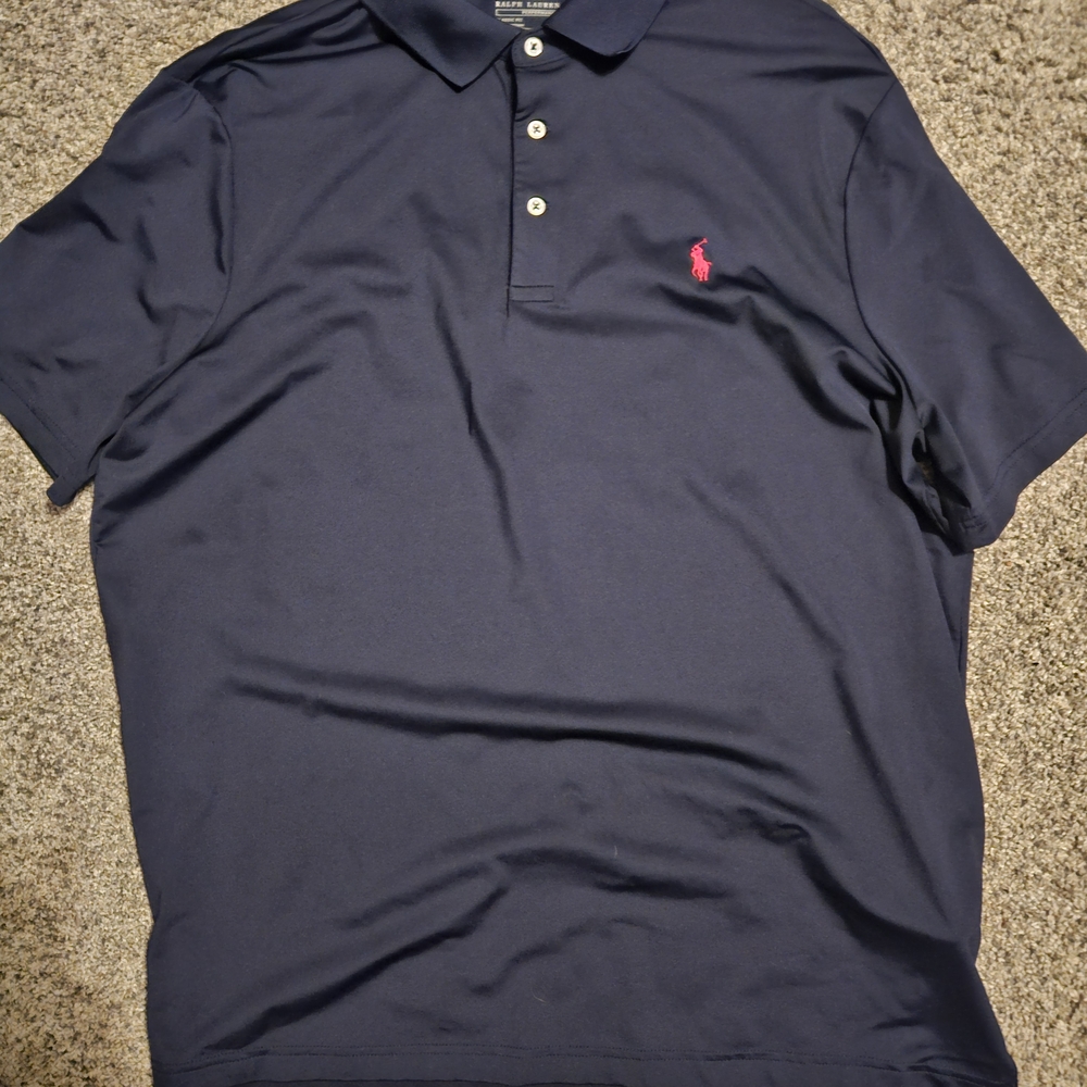Polo by Ralph Lauren Men's Dark Blue Polo Shirt